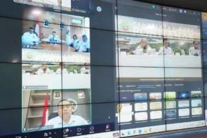 Rembuk dan Bincang-bincang Otonomi Daerah dengan Kementerian Dalam Negeri secara daring di Pontive Center Kantor Wali Kota Pontianak, Rabu (13/5/2026).