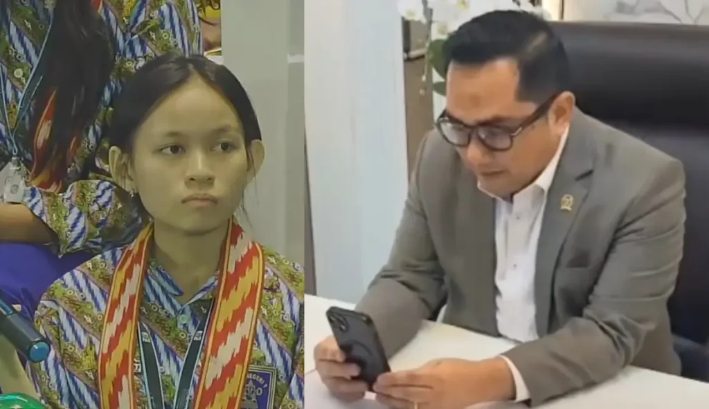 Ketua Komisi II DPR RI Rifqinizamy Karsayuda memberikan dukungan kepada siswi SMAN 1 Pontianak usai polemik LCC 4 Pilar Kalimantan Barat viral di media sosial.