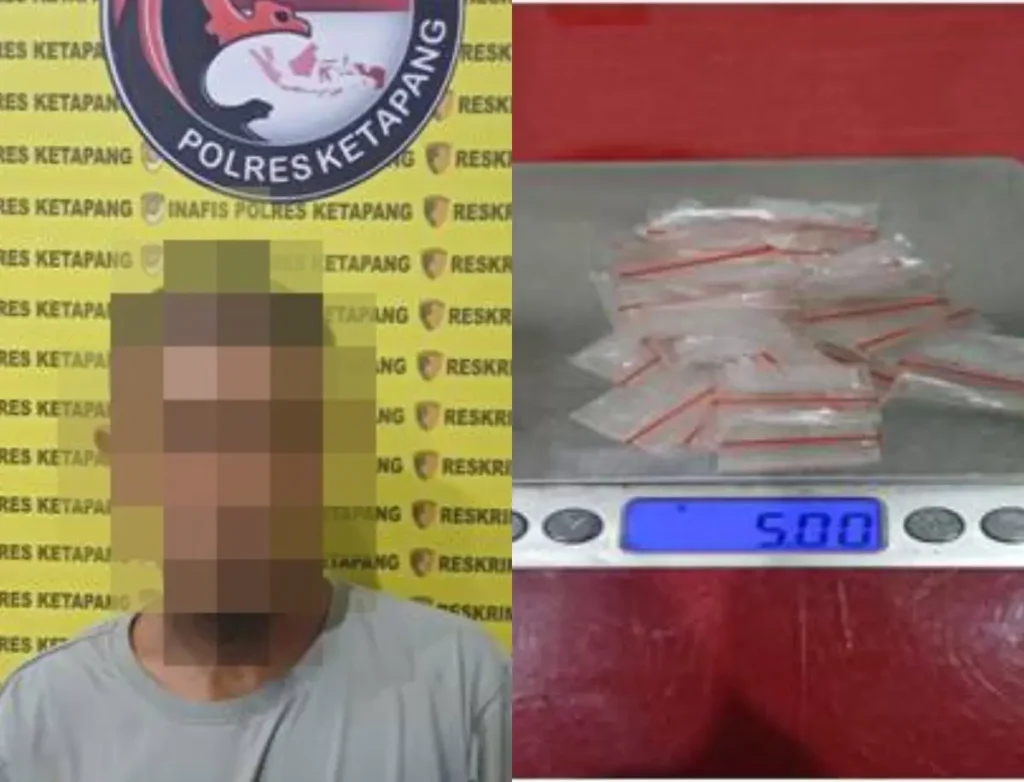 Barang bukti 12 paket sabu yang diamankan dari seorang pria di kawasan kebun sawit Kendawangan.Ketapang.