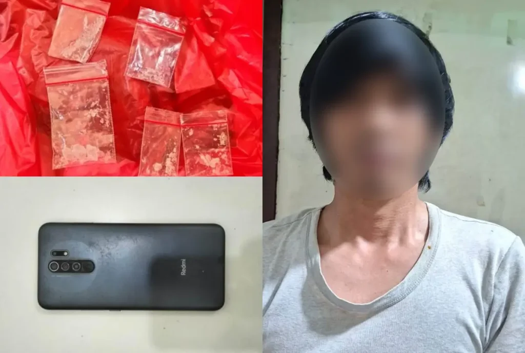 Polisi Polsek Meliau mengamankan pria diduga pengedar sabu saat penggerebekan di wilayah Meliau Hulu, Sanggau.