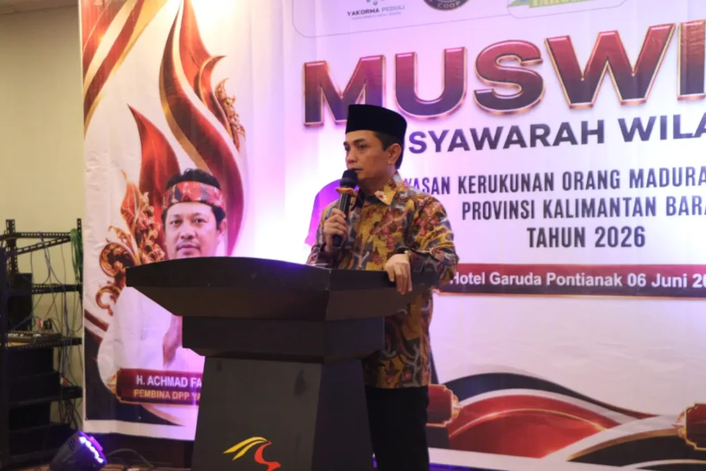 Wakil Wali Kota Pontianak Bahasan saat menghadiri Muswil III YAKORMA Provinsi Kalbar.