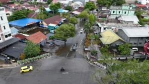 Curah hujan yang tinggi dan cukup lama sempat merendam wilayah Kota Pontianak.