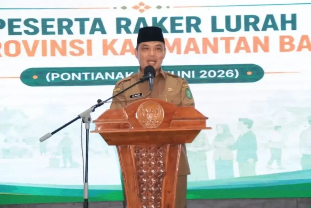 Gubernur Kalbar Ria Norsan membuka Raker Lurah se-Kalimantan Barat di Aula Garuda Pontianak.