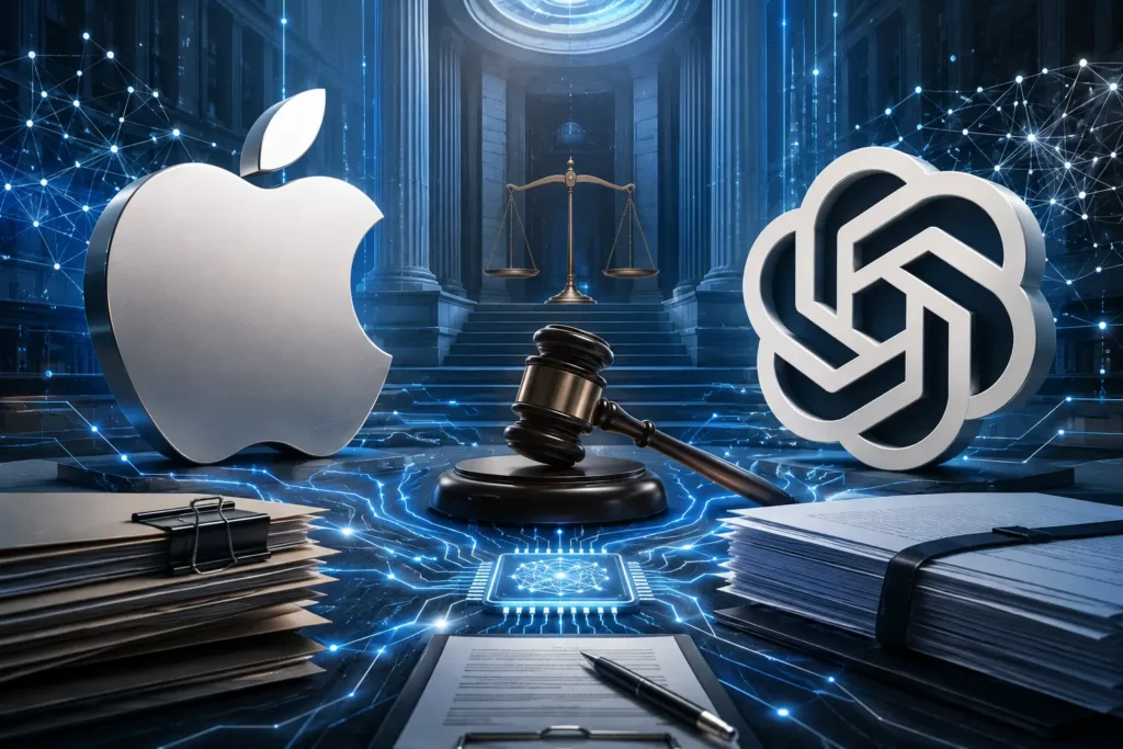 Ilustrasi logo - Gugatan Apple terhadap OpenAI terkait dugaan penyalahgunaan rahasia dagang di industri kecerdasan buatan.
