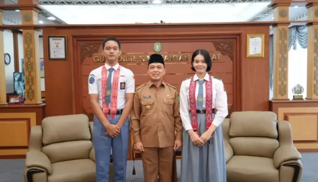 Gubernur Kalbar Ria Norsan menerima audiensi calon Paskibraka Nasional 2026 asal Kalimantan Barat sebelum berangkat ke Jakarta.