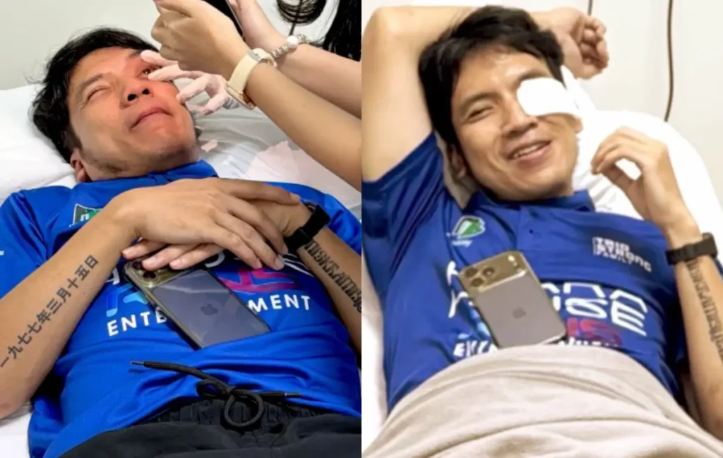 Deddy Mahendra Desta menjalani perawatan setelah mengalami cedera mata akibat terkena bola saat bermain padel.