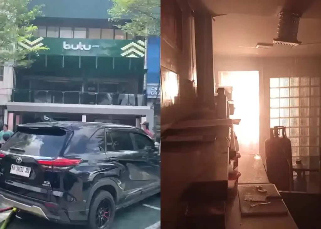 Kebakaran terjadi di Cafe Butu di Jalan Gajah Mada, Kota Pontianak.