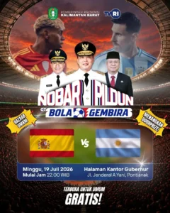 Nobar Final Piala Dunia 2026 gratis di Halaman Kantor Gubernur Kalimantan Barat