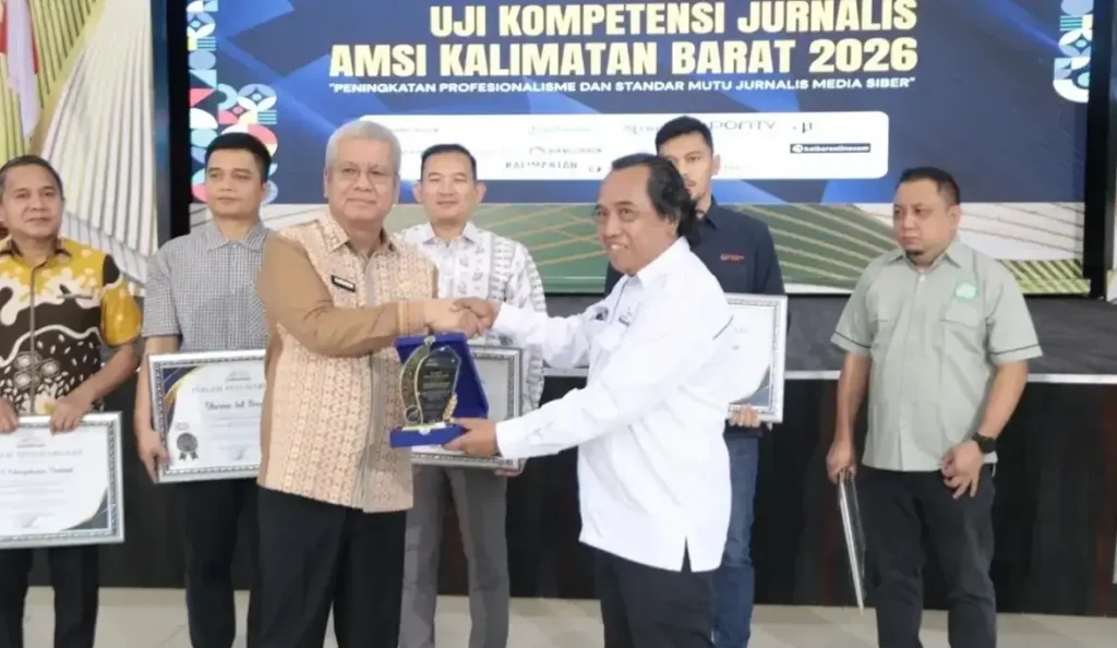 Sekda Kalbar Harisson membuka UKJ AMSI Kalbar 2026 di Pendopo Gubernur Kalimantan Barat, Pontianak.