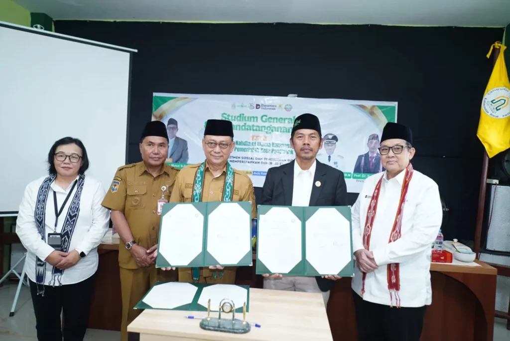 Penandatanganan MoU antara Pemerintah Kota Pontianak dengan Universitas Nahdlatul Ulama (UNU) Kalbar.