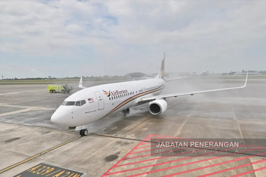 Pesawat AirBorneo, maskapai milik Pemerintah Sarawak, melakukan penerbangan perdana dari Kuching menuju Kuala Lumpur pada 20 Juli 2026.