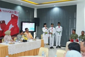 Celine Olivia Apriani Theo anggota Paskibraka asal Pontianak yang bertugas di Istana Merdeka.