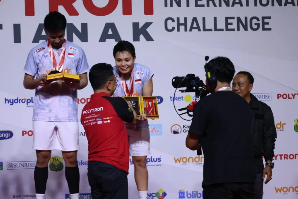 Wali Kota Pontianak Edi Rusdi Kamtono menghadiri final Polytron Pontianak International Challenge 2026 di GOR Terpadu Ahmad Yani, Minggu (30/8/2026).