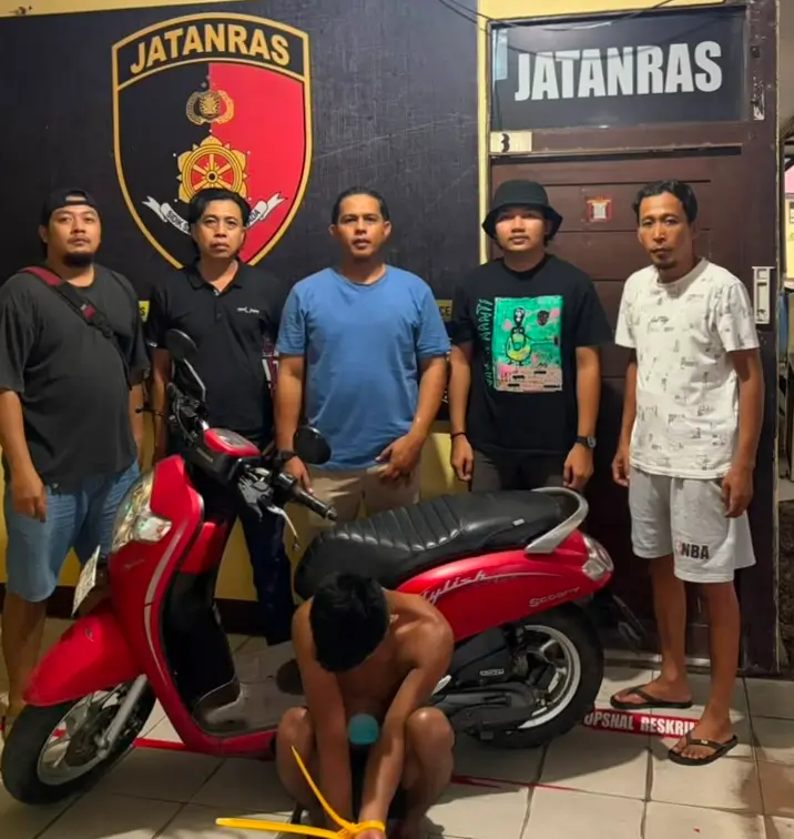 Polisi menangkap pelaku pencurian Honda Scoopy di Mempawah Hilir kurang dari 24 jam setelah korban melaporkan kehilangan sepeda motornya. (Foto: Res-Mempawah)