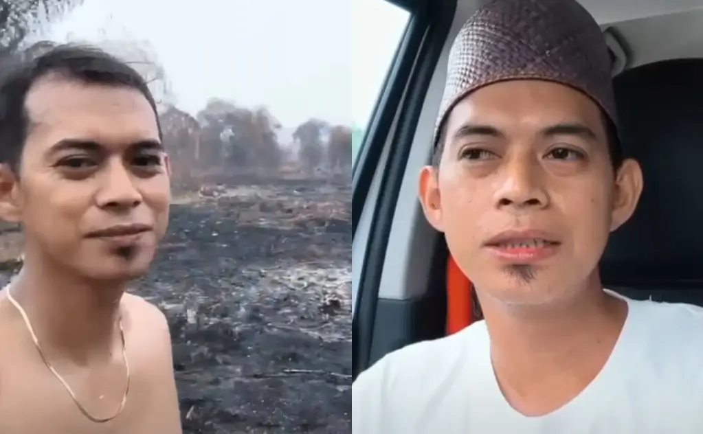 Anggota DPRD Mempawah Choirussaib memberikan penjelasan terkait video pembakaran lahan yang diunggah di TikTok. (Istimewa)