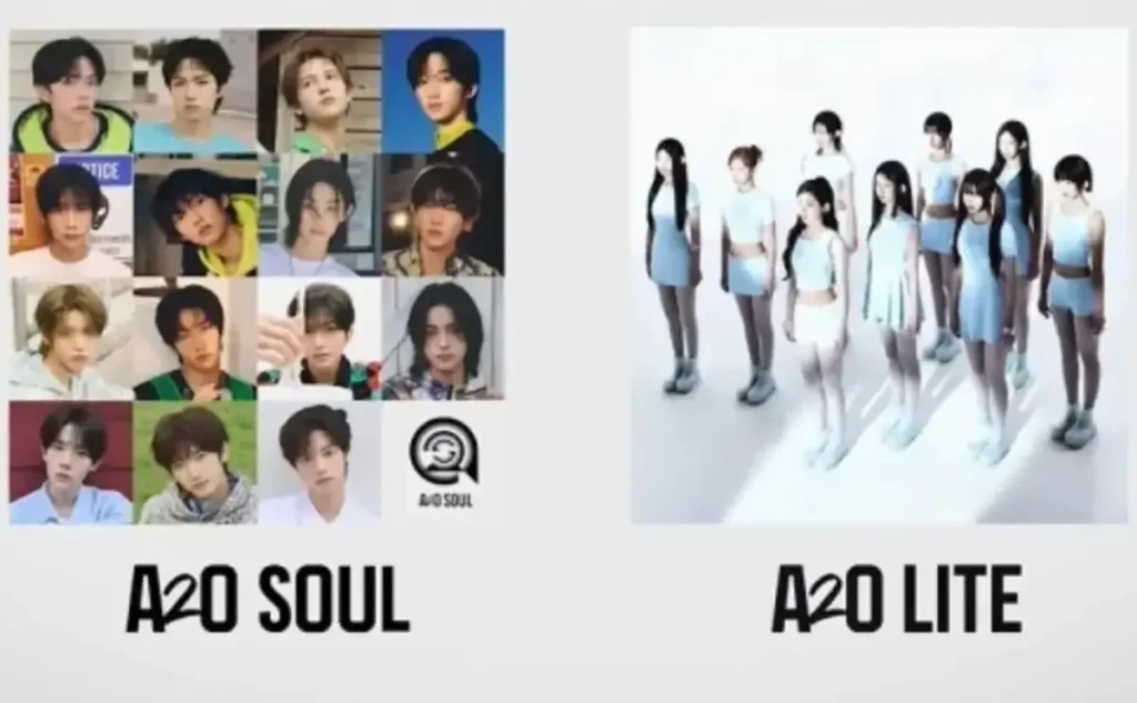 Boy group A2O SOUL dan girl group A2O LITE resmi debut bersamaan di bawah naungan A2O Entertainment yang didirikan produser K-pop Lee Soo-man, dengan lagu SUPERSTAR dan NEON pada 13 Oktober 2026. (Foto: instagram.com/kpopscope_)