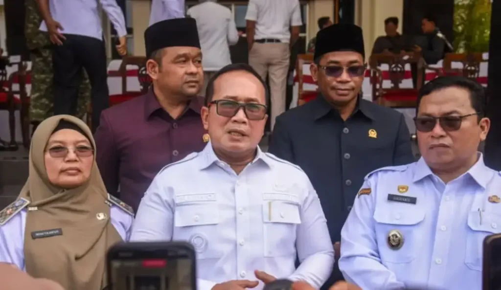 Bupati Kubu Raya Sujiwo menyampaikan pesan kepada generasi muda dalam momentum Hari Sumpah Pemuda ke-98. (Foto: Prokopim KKR)