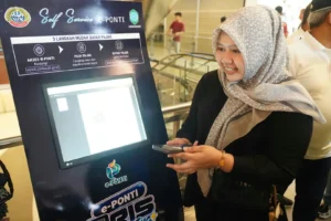 Kiosk ePonti di lantai dua Ayani Mega Mol Pontianak.
