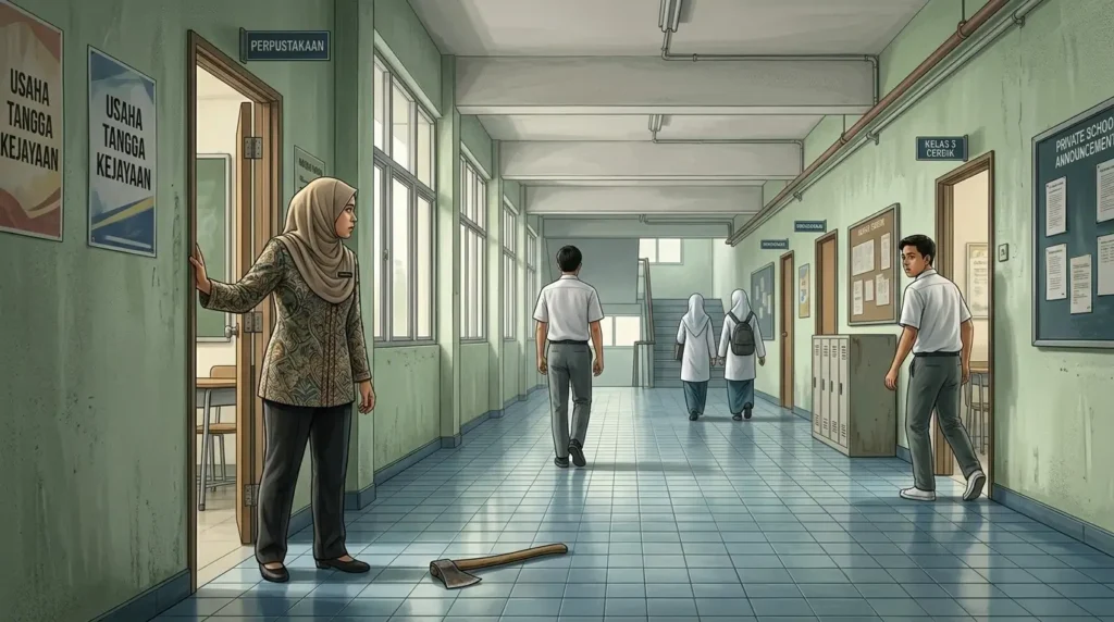 ILustrasi - Polisi menyelidiki kasus pelajar 16 tahun yang diduga menyerang guru menggunakan kapak di sekolah swasta di Kuching, Sarawak.