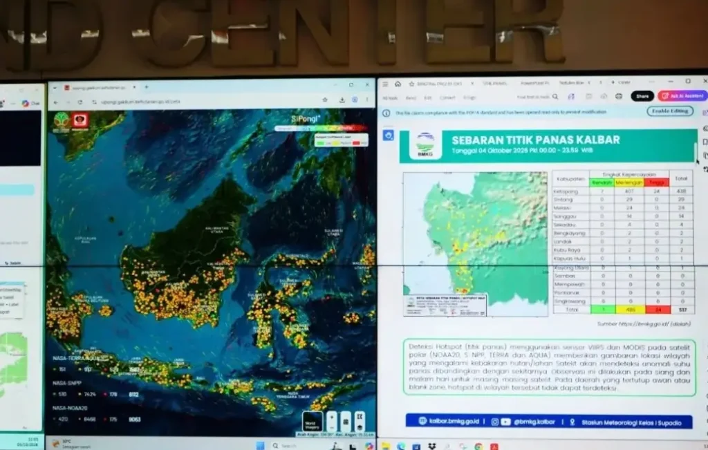 Penanganan kebakaran hutan dan lahan di Kalimantan Barat.