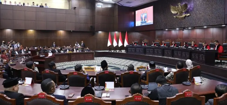 Mahkamah Konstitusi mengungkap fakta dokumen pendidikan Gibran dalam sidang PHPU di Jakarta. (Foto Dok MK)