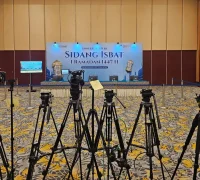 Suasana Sidang Isbat penetapan awal Ramadan 1447 H di Hotel Borobudur Jakarta.