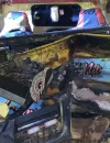 Truk Mitsubishi mengalami kerusakan usai kecelakaan beruntun di Tayan Hulu, Kabupaten Sanggau.