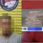 Barang bukti 12 paket sabu yang diamankan dari seorang pria di kawasan kebun sawit Kendawangan.Ketapang.