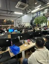 Petugas imigrasi melakukan pemeriksaan terhadap 321 WNA yang terlibat kasus judi online internasional di Jakarta Barat.
