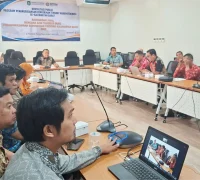 Suasana konsultasi publik Rencana Aksi Tahunan Penanggulangan Kemiskinan Tahun 2026 di Kantor Bapperida Provinsi Kalimantan Barat.