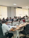 Rapat koordinasi pembahasan rencana pembangunan Jalan Tol Supadio menuju Pelabuhan Kijing di Kantor Bapperida Kalbar.