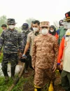Gubernur Kalbar Ria Norsan meninjau lokasi karhutla dan menyerahkan bantuan untuk tim pemadam di Wonodadi, Kubu Raya.