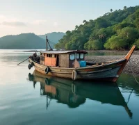 Ilustrasi-Kapal ikan asal Indonesia terdampar di Telaga Air Jetty Sarawak setelah hanyut hampir 10 hari di laut.