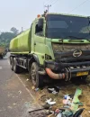 Kecelakaan truk tangki dan mobil pickup terjadi di Jalan Transkalimantan ruas Tayan–Batang Tarang, Sanggau, Jumat (18/9/2026). (Res-Sgu)