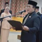 Bupati Kubu Raya Sujiwo melantik pejabat pimpinan tinggi pratama, Selasa (17/3/2026).