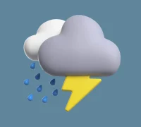 Ilustrasi - cuaca ekstrem di Kalbar dengan hujan petir dan potensi karhutla. (Foto: freepik.com)