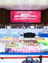 913837 (1) Deretan barang bukti sabu dan ganja yang berhasil disita Polri dalam konferensi pers di Gedung Bareskrim. (Mediahub.polri.go.id)