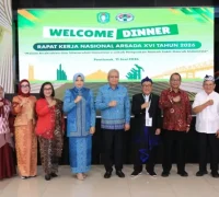 Sekda Kalimantan Barat Harisson saat menghadiri Rakernas XVI ARSADA 2026 di Pendopo Gubernur Kalbar, Pontianak.