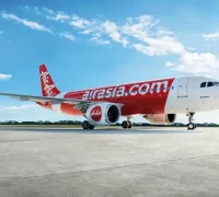 Pesawat AirAsia di landasan terkait pembatasan penerbangan Pontianak Kuching