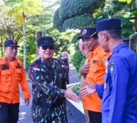 Bupati Kubu Raya Sujiwo usai memimpin Apel Kesiapsiagaan Karhutla menjelang musim kemarau 2026.