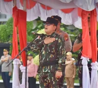 Bupati Kubu Raya Sujiwo memimpin apel siaga Karhutla dan meminta OPD tidak pasif menghadapi ancaman kebakaran lahan, (27/3/2026).