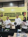 Konferensi pers Polda Kalbar terkait pengungkapan mafia BBM dan PETI.