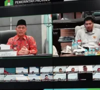 Gubernur Kalbar Ria Norsan mengikuti rakor pembangunan perumahan dan mengusulkan BSPS bagi warga terdampak karhutla.