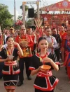 Bupati Bengkayang Sebastianus Darwis membuka Festival Barape Sawa 2026 dengan prosesi pemukulan gong di Ramin Bantang Bengkayang.