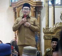 Bupati Kubu Raya, Sujiwo saat safari Ramadan di Masjid Jami’ul Falah Sungai Kupah, (24/2/2026).