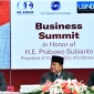 Presiden Prabowo Subianto saat berbicara dalam Business Summit di Washington DC.
