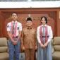 Gubernur Kalbar Ria Norsan menerima audiensi calon Paskibraka Nasional 2026 asal Kalimantan Barat sebelum berangkat ke Jakarta.