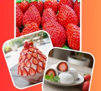 Dessert estetik berbahan stroberi Korea dan lokal.