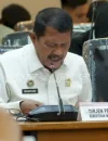Dirjen Pas Mashudi saat RDPU Komisi XIII DPR RI sebelum mengundurkan diri dari jabatannya. (Foto: ditjenpas)