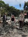 Kondisi dua ruko di Dusun Bahta, Kecamatan Bonti, Kabupaten Sanggau, yang hangus terbakar akibat kebakaran diduga korsleting listrik.